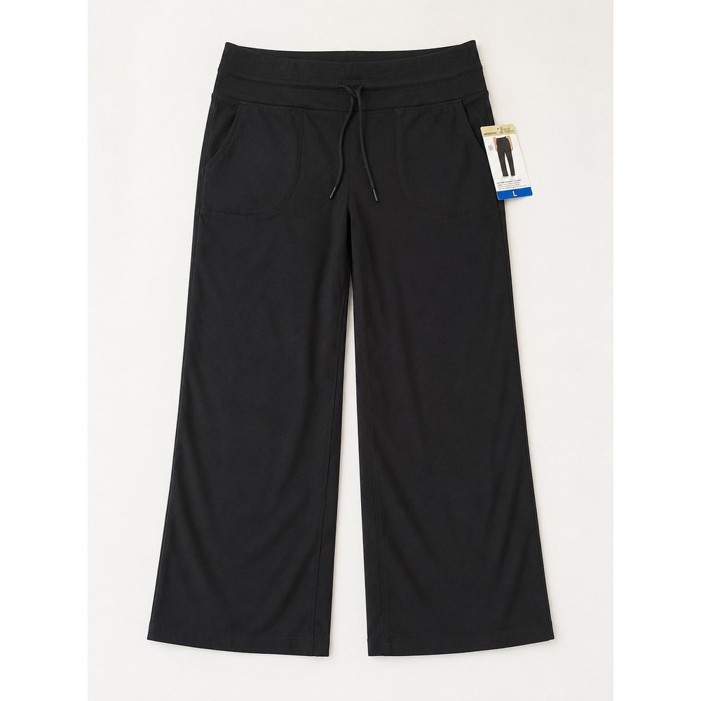 Mondetta Womens High Rise Straight Leg Pants Black Large NWT Recycled Polyester